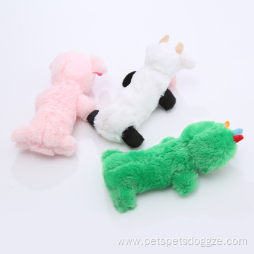 Cute animal shape squeaky plush dog chew toy